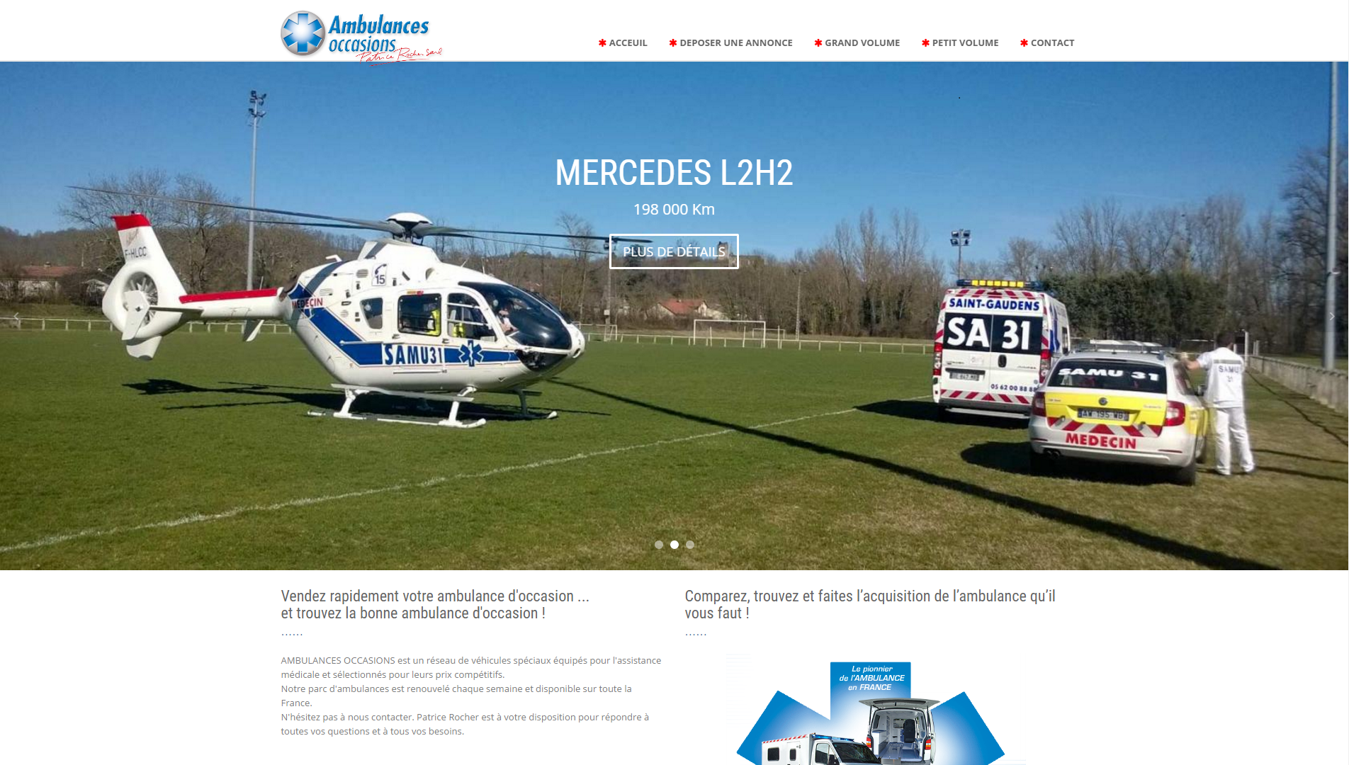 Ambulances Occasions - Refonte du site